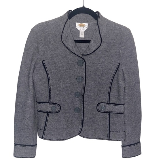 Talbots Sweater Jacket Womens Size Small Petite Merino Wool Blazer Career Office - Picture 1 of 11